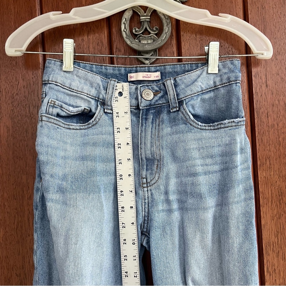 Sol Distressed Straight Leg Jeans - Picture 7 of 8